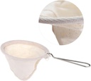 2pcs Permanent Coffee Filter Reusable Strainer Steel Handle Fine Mesh for Tea Coffee Eco-friendly