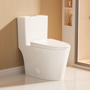 Casta Diva Elongated One Piece Toilet with 17" ADA Comfort Height Seat Modern Compact Toilet for Bathroom, Dual Flush 0.9/1.28GPF and MAP 1000g, 12'' Rough-in, Standard White Bowl