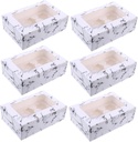 10pcs Window-view Egg Tart Cake Muffin Boxes Stylish Paper Dessert Containers