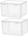 2Pcs Plastic Bread Storage Box with Lid Fridge Organizer for Keeping Bread Fresh Multi Functional Kitchen Storage Container for Home Bakery and More