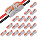 Bellox 18 Pcs Lever Wire Kabelverbinder, 2 in 2 Out Electrical Splice Inline Terminals, 24-12 AWG Push Typ Quick Splice Lock Compact Wire Jointer Leiter für zu Hause, Elektriker verwenden