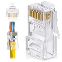 FEDUS RJ45 Cat6 Pass-Through Connector RJ45 Ends, Cat5, Cat5e, Cat6 8P8C RJ45 Connector, Ethernet Cable Crimp Connectors UTP Network Plug Solid Wire und Standard Cable, LAN Crimp (PACK OF 40)