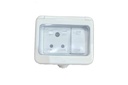 Epische wasserdichte 3-Modul Plastik Gang Box mit 6 Ampere Switch & Socket | Shockproof, Glossy Finish, IP55 Gehäuse für Home & Office