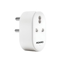 AGARO Regency 16A Wi-Fi Smart Plug mit Energieüberwachung & App-Steuerung, kompatibel mit Alexa & Assistant, Sprachsteuerung für Geyser, AC & andere schwere Geräte, Timer & Scheduling, Weiß