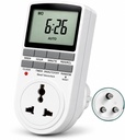 Blackt Electrotech BT41P 230V 10A Digital Programmable Timer Socket Plug – 24x7 Electronic Outlet für automatisierte Beleuchtung, Energieeinsparung und Heimgeräte (neu)