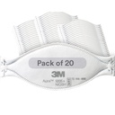 3M Aura Particulate Respirator 9205+, N95, individuell umhüllt, 3 Panel Flat Fold Design ermöglicht Gesichtsbewegungen