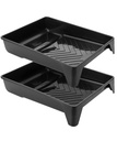 Bates - 9 Inch Paint Tray, 2 Pack Black Plastic Paint Roller Tray