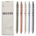 UIXJODO Gel Pens, 5 Pcs 0,5mm Black Ink Pens Fine Point Smooth Writing Pens, High-End-Serie-Stifte für Journaling Note Taking, nette Büroschule liefert Geschenke für Männer (Morandi)