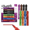 Sharpie Flip Chart Marker, Bullet Tip, Verschiedene Farben, Geruchsarm, Quietscherfrei, 8 Count - Büropräsentation, Zurück zur Schule, Lehrerbedarf