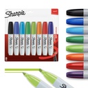 Sharpie Permanent Chisel Tip Marker Set, Postermarker für Holz, Plastik und mehr, 8 Count