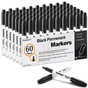 Keebor Permanent Markers Bulk, 60 Pack, Quick Drying & Fade Resistent
