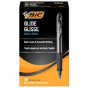 BIC Glide Bold Black Ballpoint Pens, Bold Point (1,6mm), 36-Count Pack