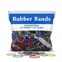 BAZIC Gummibänder sortiert, 227g / 0,5 lbs, Multicolor