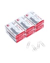 PAPERPAL Paperclips für Büroschule & persönlichen Gebrauch, # 1 glatter Papierclip (1-2/7"), 600 mittlere Papierclips (6 Boxen mit je 100), Silber