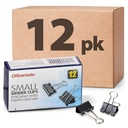 Officemate Small Binder Clips, Schwarz, 12 Boxen von jeweils 1 Dutzend (144 Total) (99020)