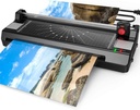 Laminator-Maschine für A3/A4/A6, YE381 13-Zoll-Therm- & Kaltkaschiermaschine für Home Office-Schullehrer mit 50 Beuteln, Papiertrimmer und Eckrunder