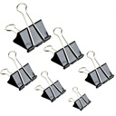 Binder Clips Papierklammer für Papier-130 PCs Clips Papierbinder Verschiedene Größen (Schwarz)