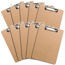 Letter Size Clipboards mit Low Profile Clip (Set von 10) - Holz Clipboards Bulk 10 Pack, Heavy Duty Clipboard, Back to School Teacher Classroom Supplies, Schulmaterial für College-Studenten