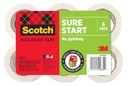 Scotch Sure Start Packing Tape Refill, 900 in x 900 in, 6 Rollen