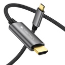 Zebronics Typ C zu HDMI Kabel, 4K @ 60Hz | 1080p @ 240Hz, 18Gbps Datenübertragung, 3D-kompatibel, 1M (3,2ft) Geflochtenes Kabel, für Laptop, Mobile, iPad Pro, MacBook, Chromebook, TV (CHA20)