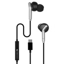 Zebronics Type-C Wired Earphones, In-Line MIC, Deep Bass, 1,2m Kabel, 10mm Neodym Driver, Leichtgewicht, In-Ear Design, Kompatibel mit Mobile, Tablet, Laptop (Bro C, Black)