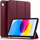 ProElite Smart Case für iPad (A16) 11./10. Generation (2025/2022) [Auto Sleep/Wake Cover] [Linksseiten-Bleistifthalter] [Soft Flexible Case] Recoil Series - Wein