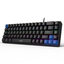 EvoFox Katana S Mini Wired Mechanical Keyboard | Hot-Swapable Silent Red Switches | 68-Key Compact Layout | Vivid Rainbow Backlighting | 1000Hz Polling Rate, All Keys Anti-Ghosting (Black)