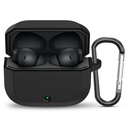 Sounce Protective Case Cover Kompatibel mit OnePlus Nord Buds 3r TWS Earbuds Soft Silicone Shock Absorbing Full Body Protection Visible LED Indicator Anti Dust Port Plug Secure Precision Fit (Schwarz)