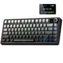 Aula F75 MAX Side-Engraved Keycaps 3 in 1 Mechanical Gaming Keyboard in 75% Layout mit TFT Screen und Knob, Hot Swapable, RGB Backlight, für PC / Mac / Linux | Gradient Gray, Reaper Switch (F75MaxGrR)