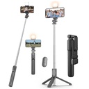 Kratos 28 Inch Selfie Stick Stativ mit Licht, 3-in-1 Multifunktionales Design, wiederaufladbares LED-Licht mit zwei Helligkeitsstufen mit Bluetooth-Fernbedienung für Make-up, Selfie & Fotoshooting