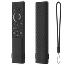 Oboe Silicone TV Remote Cover Kompatibel mit Samsung Smart TV Remote 2026 Modell BN59-01498A Open Key Case mit Lanyard (Black) [REMOT E NICHT inbegriffen]