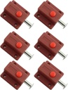 6 Pcs Automatische Feder belastete PVC-Schiebetür, braun