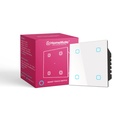 Wi-Fi Smart 4 Gang Touch Switch (Weiß, Pack of 1) | Kein Hub erforderlich | Funktioniert mit Alexa, Assistant & Siri