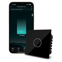 CONBRE SW1 Wi-Fi Smart Modular Touch Switch für Home Automation, Energy Monitoring, Fernbedienung | Geeignet für Gyser, AC und andere Geräte bis 24A und 500W | Kompatibel mit Alexa & Siri (Black)