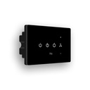 IOTICS Smart Wifi Board: 3 x Lights Switch und 1 x Fan Switch Module. Finger Touch, Remote, App Control. Stimme über Home / Alexa. Home Automation Lösung (schwarz)