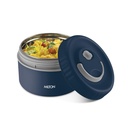 MILTON Snack Box Big I Inner Steel, PU isoliert 510 ml I Leak Proof mit Air Vent I Lunch Box für den Bürogebrauch, Schule I Dark Blue