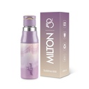 Milton Steel Sublime 600 Thermoware I PU Isolierte Wasserflasche 500 ml, Leckprobe Flip Top Lid I für Büro, Fitnessstudio, Schule I Lavendel