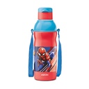Milton Marvel Kool Elite 600 isolierte Wasserflasche für Schulkinder I Food Grade, Leak Proof Flip Top Lid, Easy to Carry Loop, isolierte Thermo Sipper Flasche für Kinder, 492 ml, Rot (Spider - Man Print)