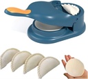 Momos Maker Tools - Momo Maker Machine & Mould Set, 4 in 1 Puri Kachori Gujiya Maker Machine, Dumpling Sheets, Gujiya & Karanji Moulds, Kozhukattai & Kolukattai Make (Blue)