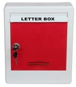 Lepose Plastic Letterbox with 2 Keys (Red and White, 225 X 275 X 95 mm)