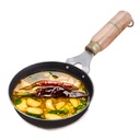 The Indus Valley Pre-Seasoned Iron Tadka Pan mit Holzgriff | Sehr klein 12.7cm/5 Zoll, 0.3Ltr, 0.4kg | Gaskompatibel | 100% rein & Toxinfrei, keine chemische Beschichtung