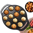 SOLARA Cast Iron 8" Zoll (20 CM) Paniyaram Pan (12 Cavities) | Pfanne für Appe / Gunta Ponganalu / Paddu | Cast Cookware