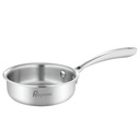 Triply Stainless Steel Tadka Pan (0,6L, 13cm) mit innovativem Stay-Cool Handle, 2,5mm Dicker schwerer Boden Milchpfanne & Tadka Pfanne, keine chemische Beschichtung, Induktionsfreundliches Kochgeschirr, 5 Jahre Garantie