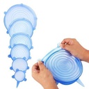 Karotte - Silikon Stretch Lids, Multi Size Wiederverwendbare Silikon Lids Essen und Schüssel Abdeckungen, Geschirrspüler und Gefrierschrank Safe (Farbe kann variieren) (Paket von 6 Stück), 10x10x2 Cm