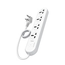 Bestor VoltEdge Extension Board 1500W Power Converter mit 4 Universal Sockets, 1,5M Cord, Master Switch, LED-Anzeige, Child Safety Shutter, 3-Pin Multi Plug für Heimgeräte (Weiß)