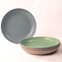Irida Naturals Planet Friendly Fluted Dinner Teller Set | 9 Zoll | 4pcs