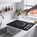 Geschirr-Trocknungsmatte für die Küche, Große 30 x 40 cm Wasser absorbierende Matte für die Küche, Super absorbierende Non-Slip-Geschirr-Trocknungsmatte, Kaffeematte, Abflussmatte für Küchengeräte, Schwarz (30 x 40 cm)