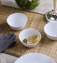 La Opala Elfenbein-Veg Bowl Set von 6, Opal Glas, Weiß, 0,19 Liter
