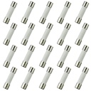 BOJACK T6.3AH250V 5x20mm 6.3A 250V Langsamblas-Keramiksicherungen 6.3 Ampere 250 Volt 0.2x0.78 Inch-Keramikröhre Zeitverzögerungssicherungen (Paket von 20 Stück)