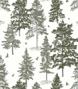 Timeet Dark Green Forest Wallpaper Peel and Stick Wallpaper Green Contact Paper 16.14"x118.11" Self-Adhesive Removable Wallpaper Tree Wall Mural for Wall Decor